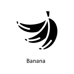 Banana  Vector   solid Icons. Simple stock illustration stock