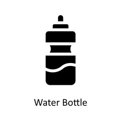 Water Bottle Vector   solid Icons. Simple stock illustration stock