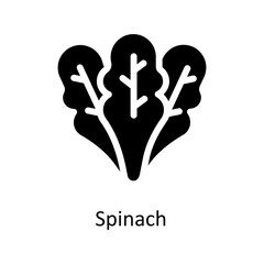 Spinach Vector   solid Icons. Simple stock illustration stock
