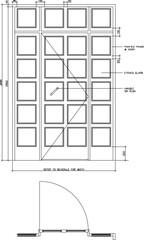 Vector illustration sketch of elegant classic old door for luxury home with caption