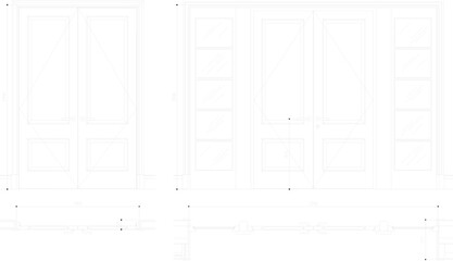 Vector sketch illustration of classic old house door with dimensions