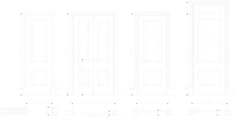 Vector sketch illustration of classic old house door with dimensions