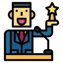 actor filled outline icon style