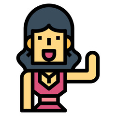 actor filled outline icon style