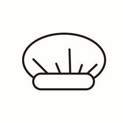 Chef Hat Icon Black and White