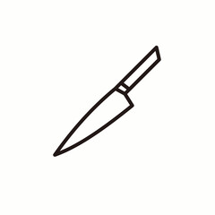 Normal Knife Icon Black and White Icon
