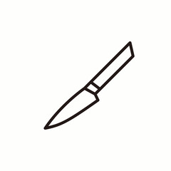 Small Knife Icon Black and White Icon