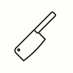 Cleaver Knife Icon Black and White Icon