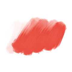 Red lipstick spot hand drawn textured. Brush texture spot design element.