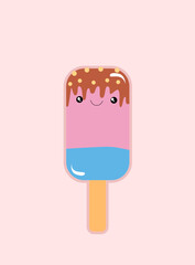 Sweet and Refreshing Ice Cream Vector cute funny