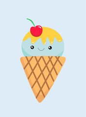 Sweet and Refreshing Ice Cream Vector cute funny