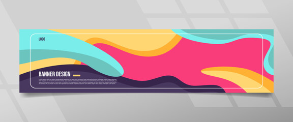 Abstract Wavy Art Banner Design