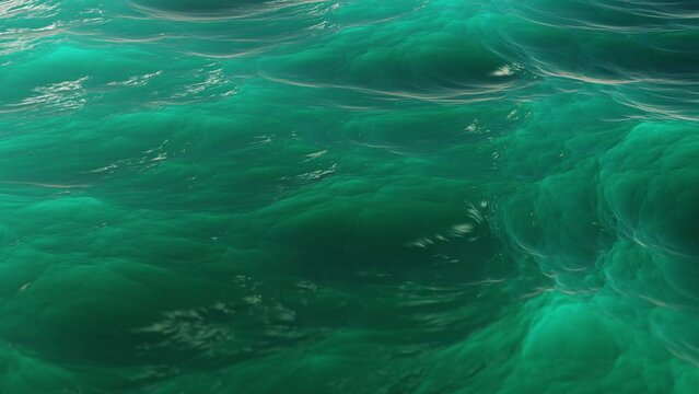 Realistic Visuals Of Ocean Waves Created In Computer Software. - graphics, animation
