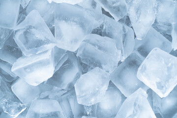 Ice cubes background texture. Background with ice cubes pattern. Macro shot