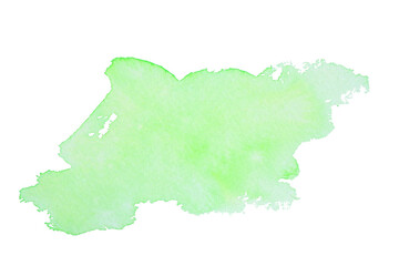 ライトグリーン　水彩タッチ　透明の背景