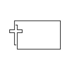 Fototapeta premium Christian cross icon. Religious cross logo isolated on white background