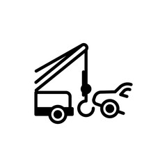 Fototapeta na wymiar Truck Towing Car icon in vector. illustration