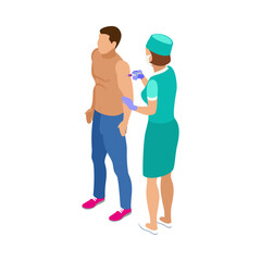 Vaccination Isometric Icon