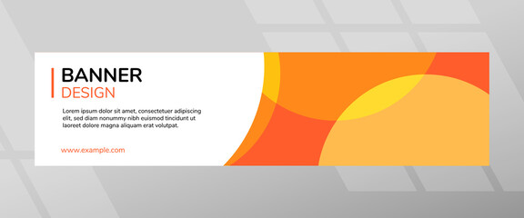 Obraz premium Simple Orange Ads Banner Design