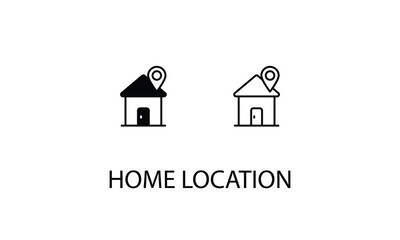 Home location double icon design stock illustration