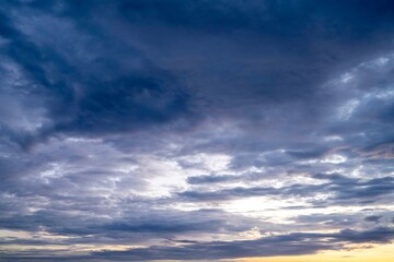 Nice colorful cloudy sky in Croatia at sunset, Mali Losinj