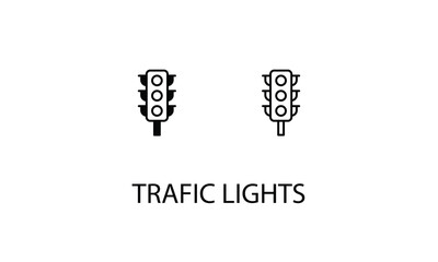 Traffic light double icon design stock illustration