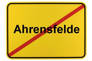 Illustration eines Ortsschildes der Gemeinde in Brandenburg