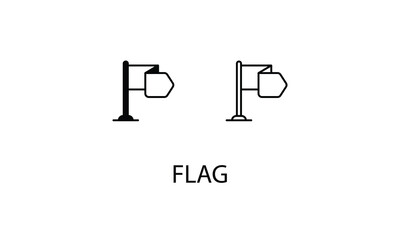 Flag double icon design stock illustration