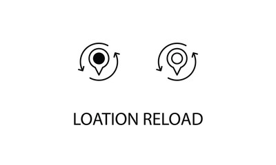 Location reload double icon design stock illustration