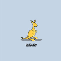 Kangaroo design logo icon character cartoon illustration