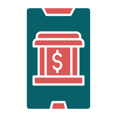 Vector Design Mobile Banking Icon Style