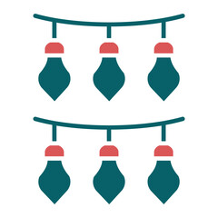 Vector Design New Year Lights Icon Style