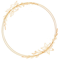 Luxury gold leaf frame border floral ornament for background, wedding invitation, thank you card, logo, greeting card