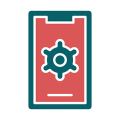 Vector Design Mobile Settings Icon Style
