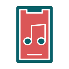 Vector Design Mobile Music App Icon Style