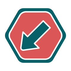 Vector Design Keep Left Icon Style