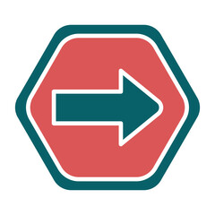 Vector Design One Way Icon Style