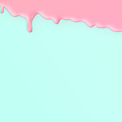 Pastel colour background with pink colour flowing from top edge