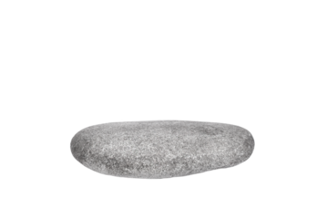 large gray stone on a transparent background