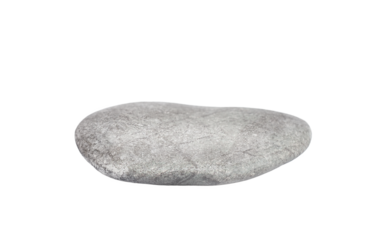 gray natural stone isolated on white background