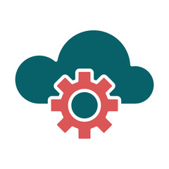 Vector Design Cloud Settings Icon Style
