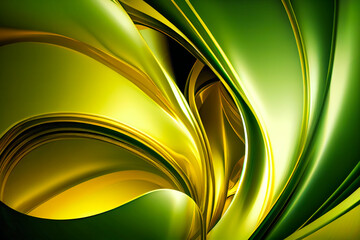 abstract gold emerald background.  Generative AI.