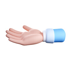 3D Illustration of Asking for Help  Hand Gesture, concept of Marketing , Business and UI