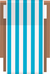 Lounger top view, outdoor furniture for design. PNG image, flat design. Outdoor element isolated for landscape project, plan of yard, hotel, beach, map of city.