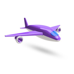 Fototapeta premium 3D rendered purple aircraft