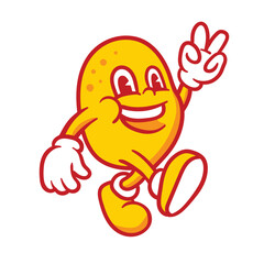 funny potato cartoon character