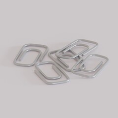 3d rendered paper clip perfect for design project