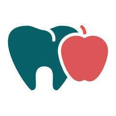 Vector Design Tooth Nutrition Icon Style