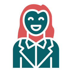 Vector Design Smiling Women Icon Style