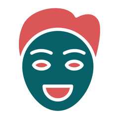 Vector Design Smiling Man Icon Style